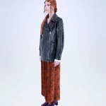 BOMBER CHIODO IN VERA PELLE