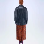 BOMBER CHIODO IN VERA PELLE