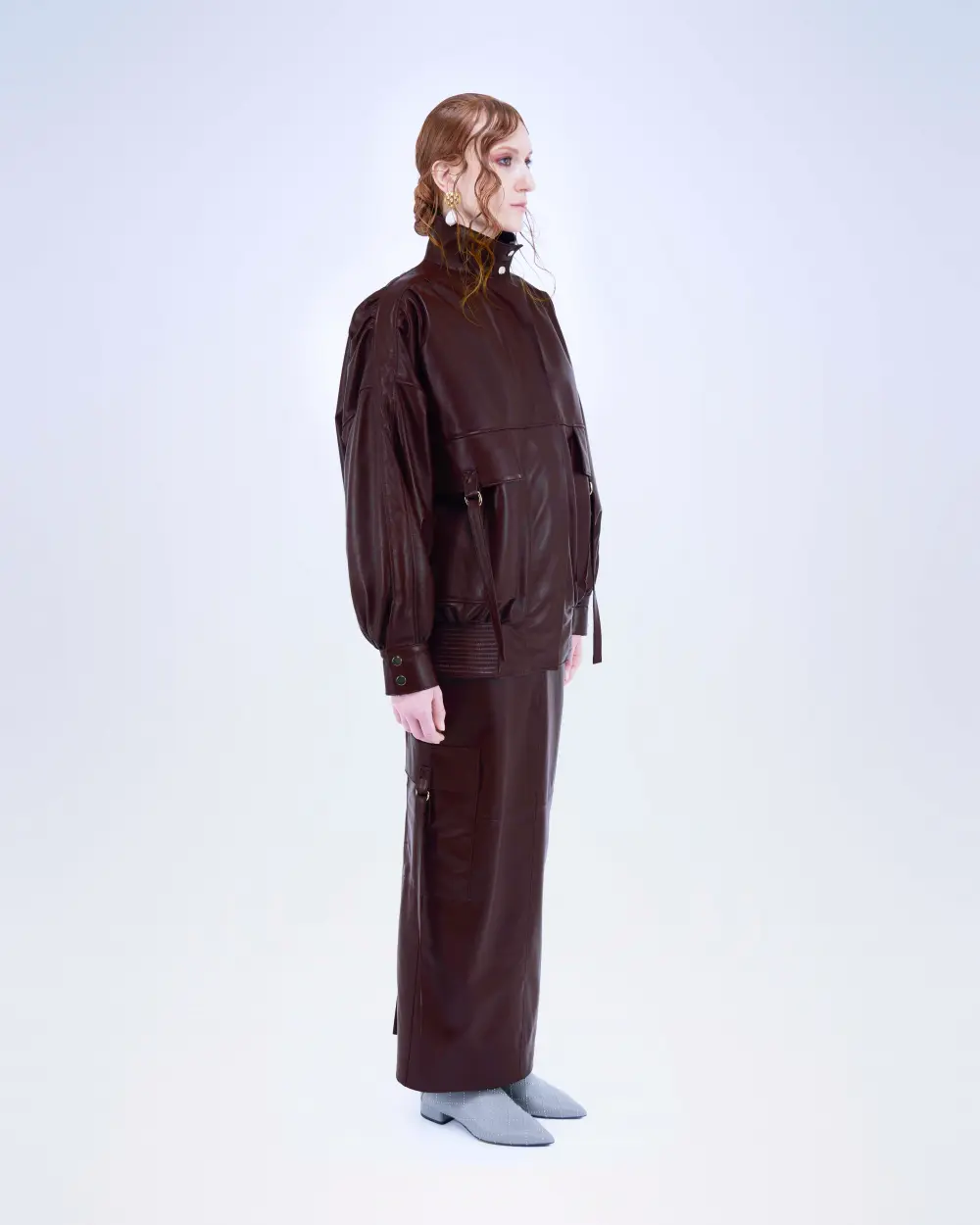 BOMBER COMBAT IN VERA PELLE