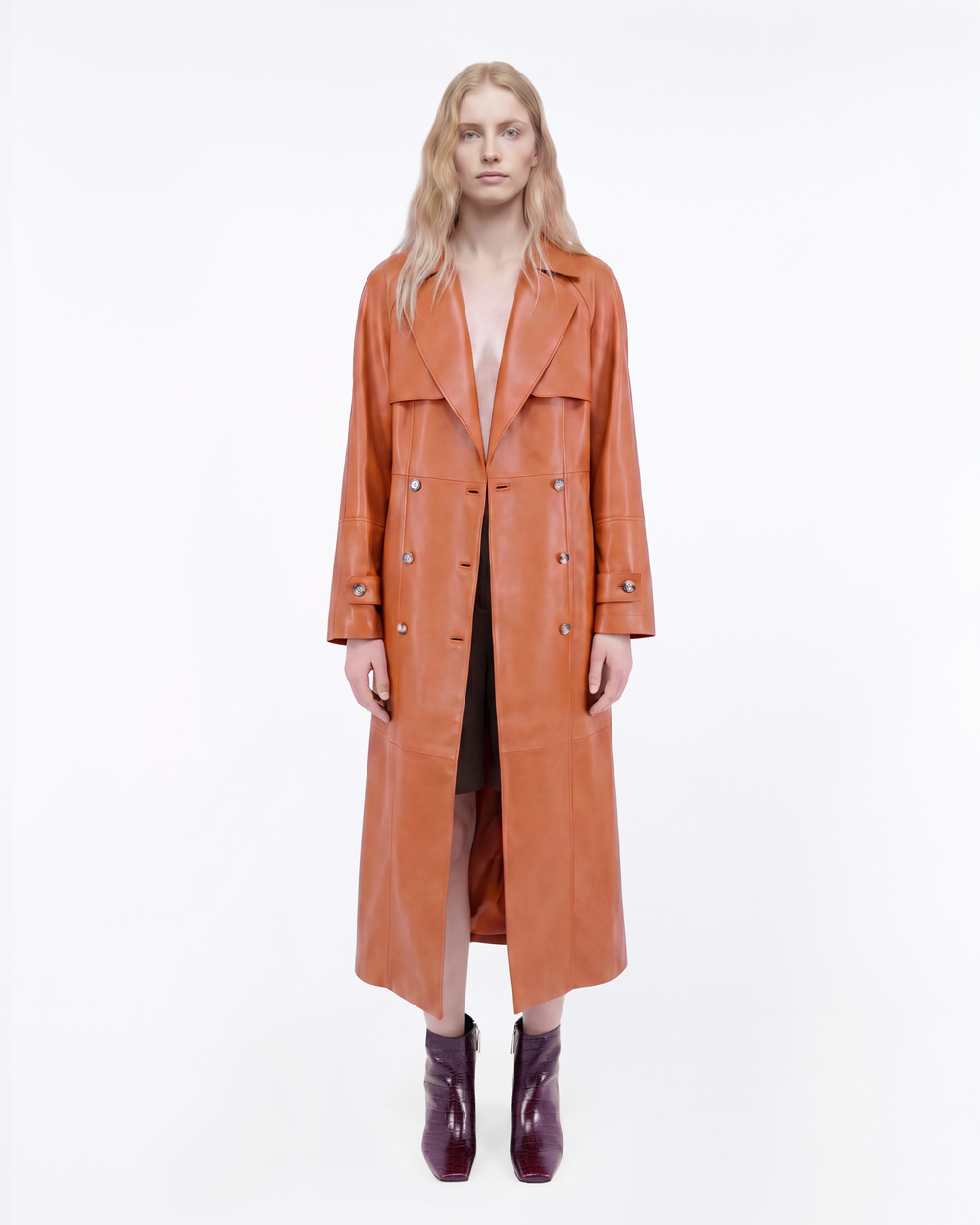 TRENCH IN VERA PELLE