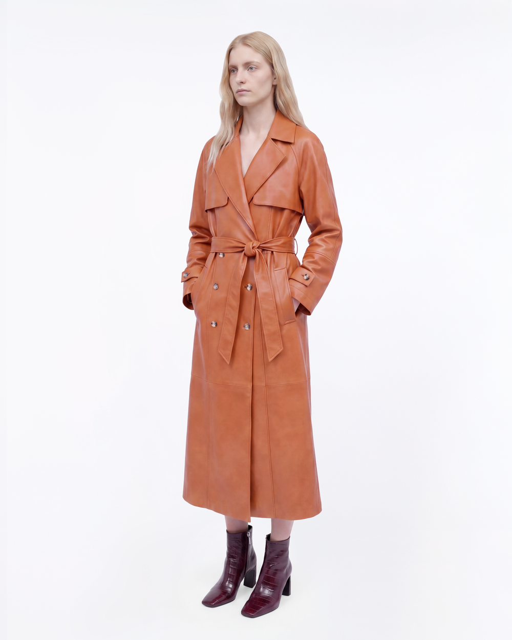 TRENCH IN VERA PELLE