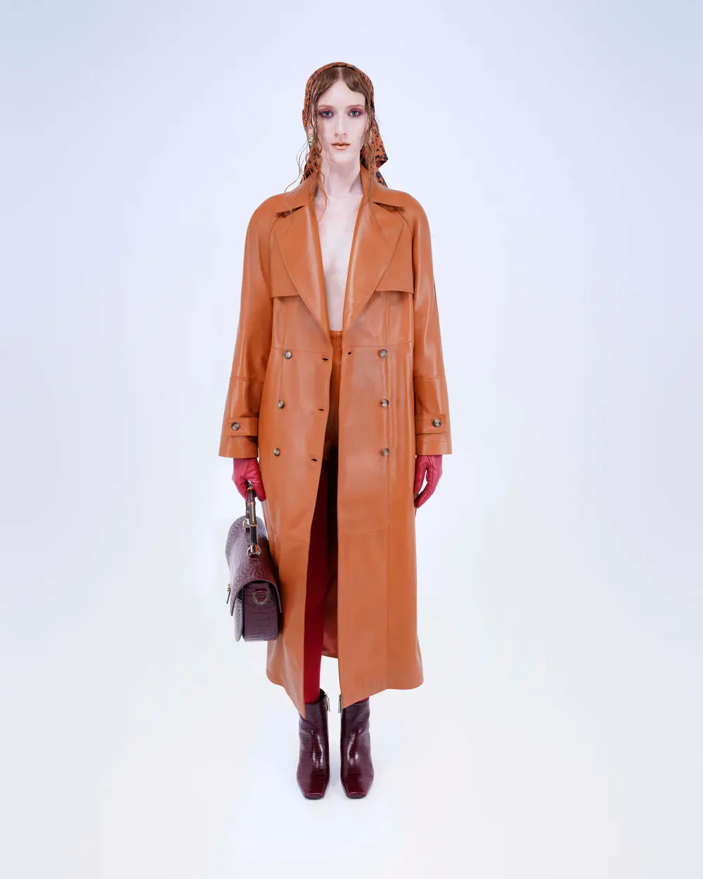 TRENCH IN VERA PELLE