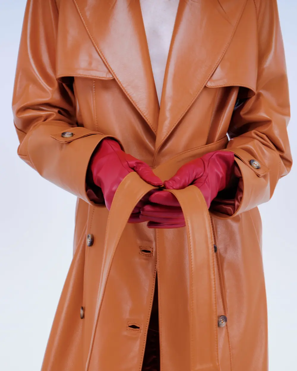TRENCH IN VERA PELLE