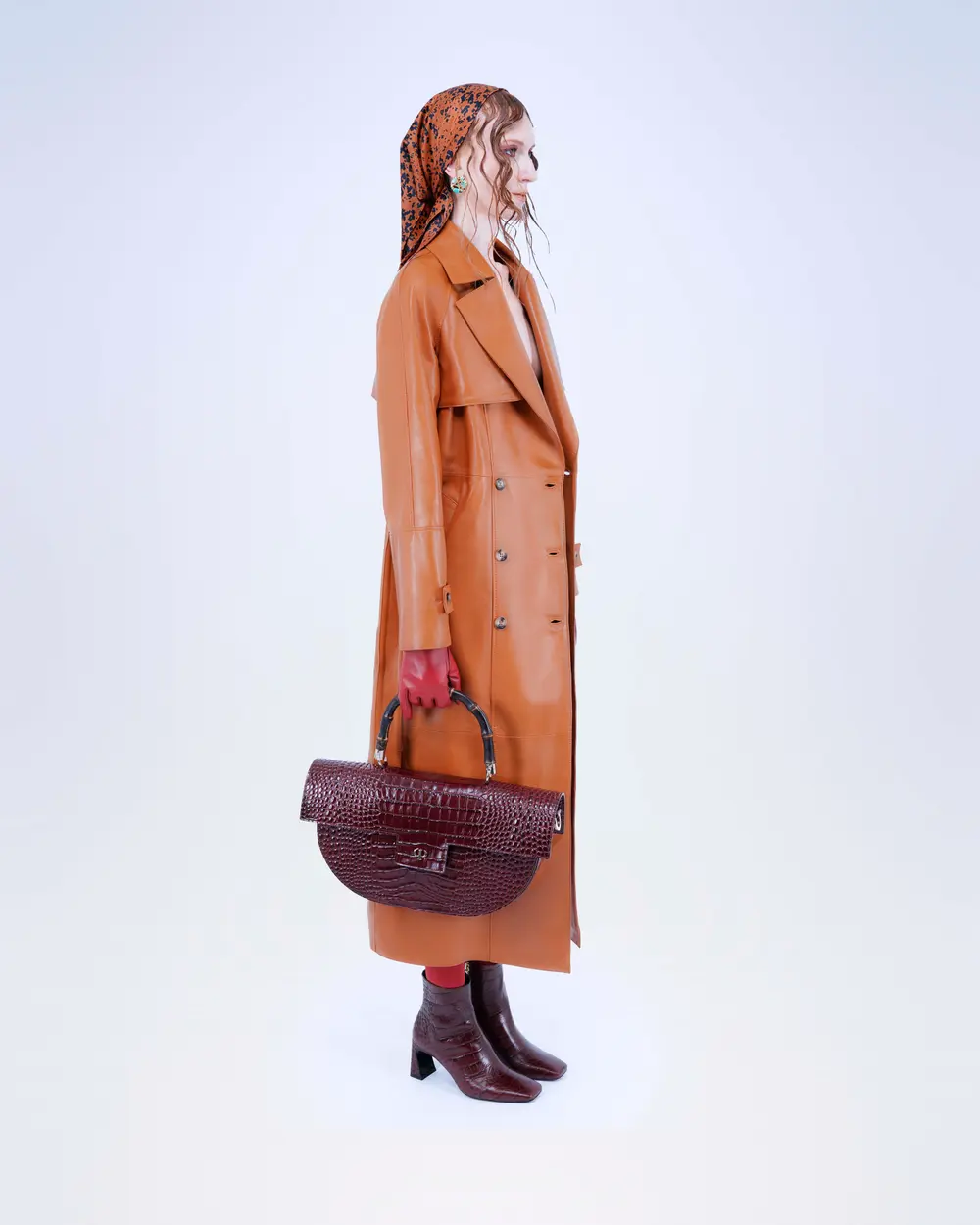 TRENCH IN VERA PELLE