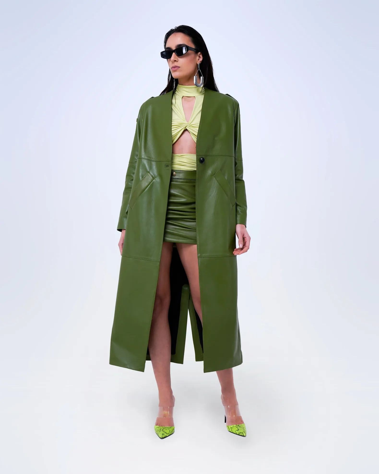 GIACCA LUNGA IN VERA PELLE