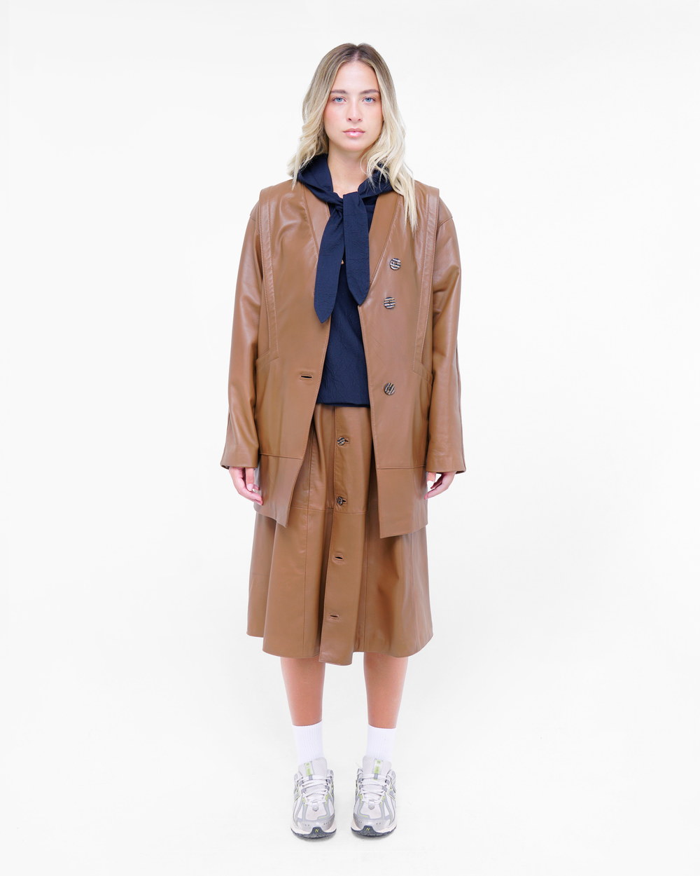 BLAZER CUTS IN VERA PELLE