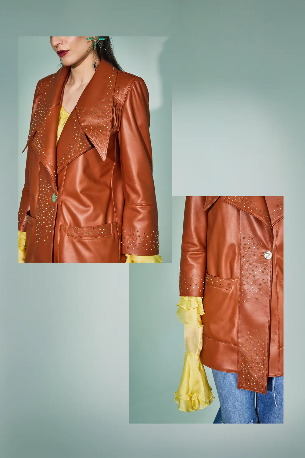 BLAZER IN PELLE--3