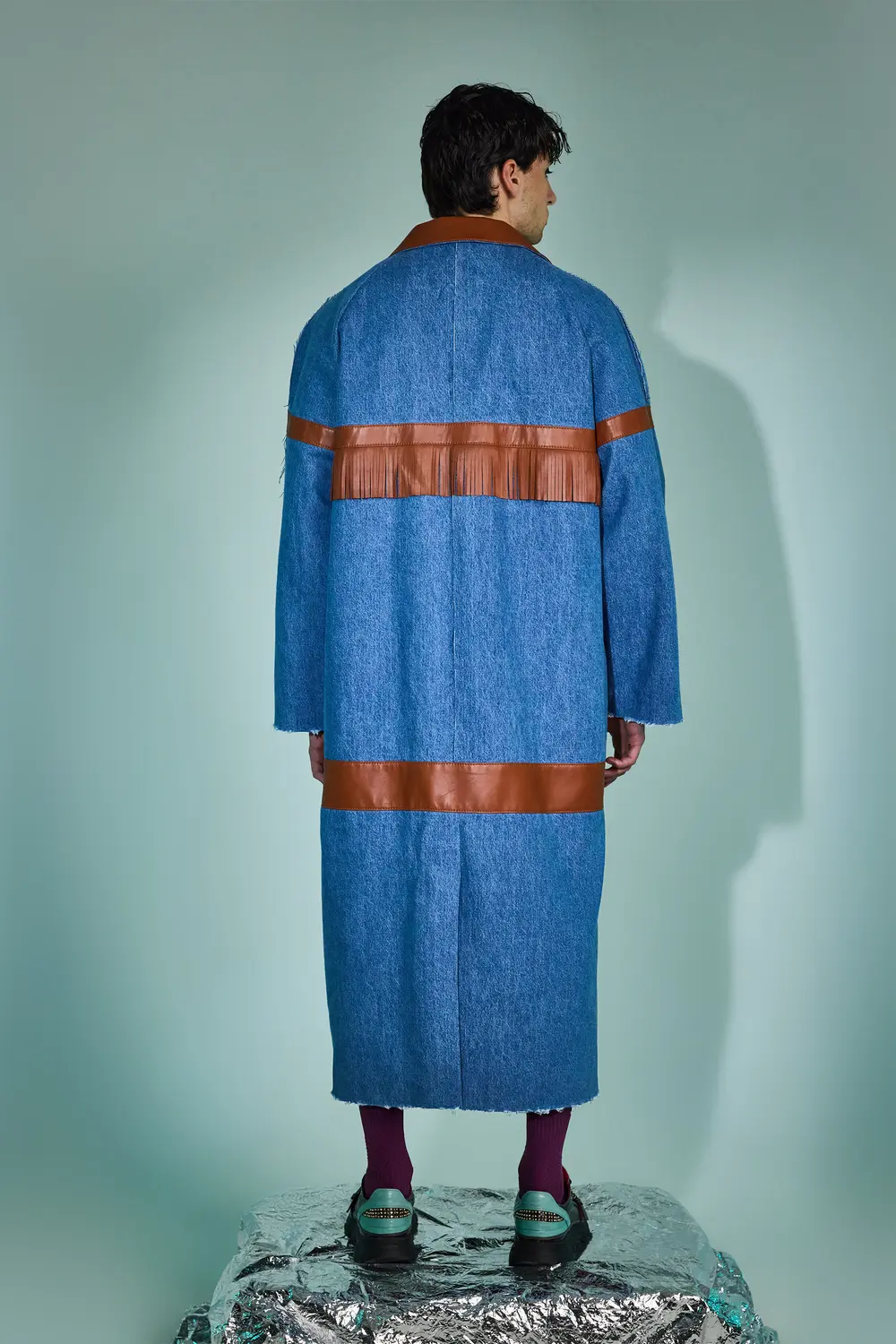 TRENCH CON INSERTI IN PELLE--2