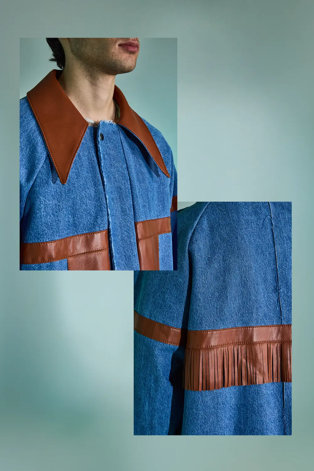 TRENCH CON INSERTI IN PELLE--3