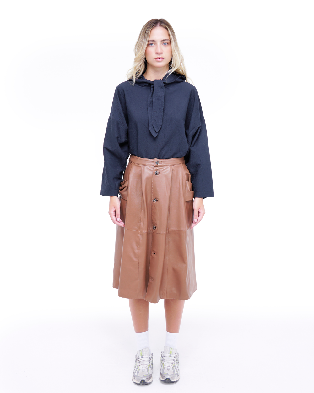 GONNA WIDE IN VERA PELLE – immagine grande