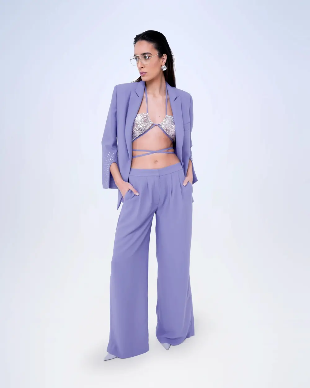 PANTALONE PALAZZO CON SPACCHI