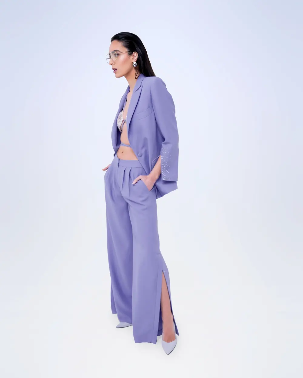 PANTALONE PALAZZO CON SPACCHI
