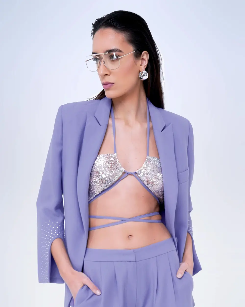 PANTALONE PALAZZO CON SPACCHI