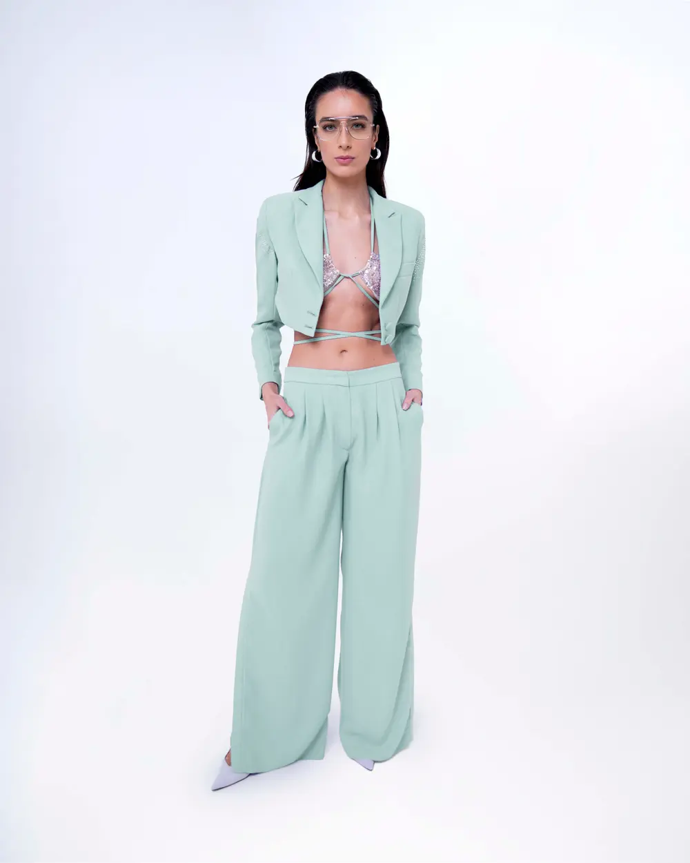 PANTALONE PALAZZO CON SPACCHI