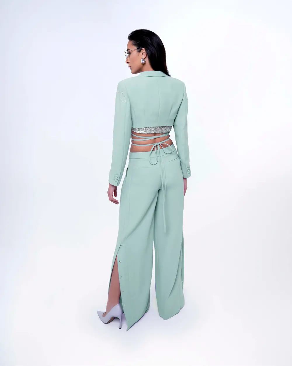 PANTALONE PALAZZO CON SPACCHI