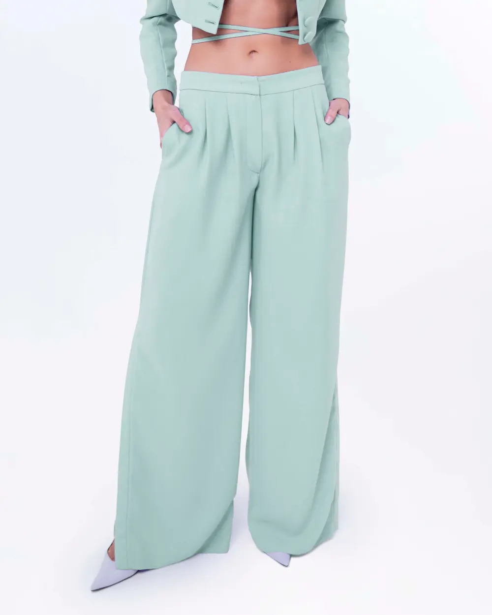 PANTALONE PALAZZO CON SPACCHI