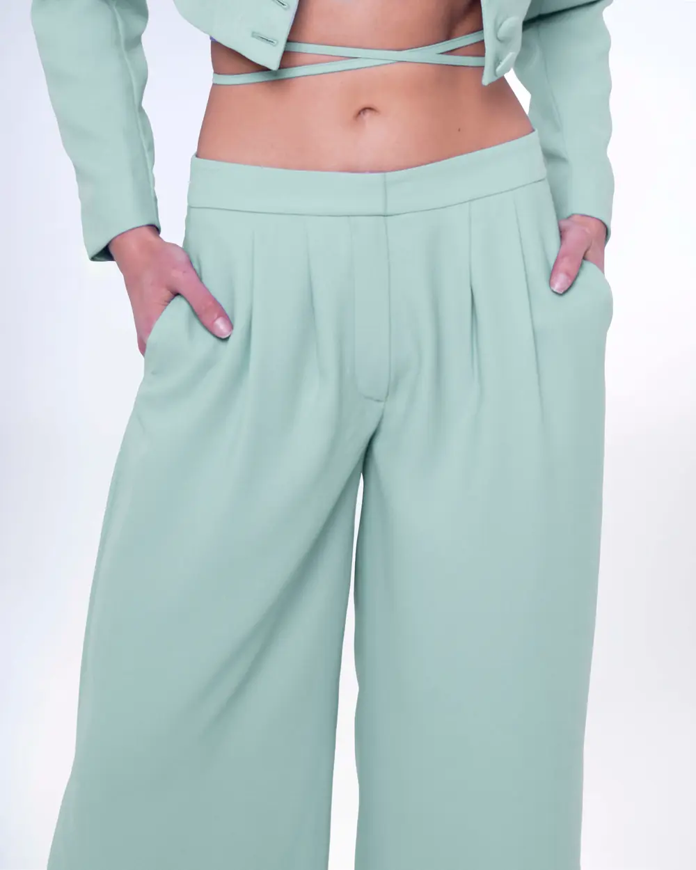PANTALONE PALAZZO CON SPACCHI
