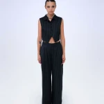 PANTALONE PALAZZO GESSATO