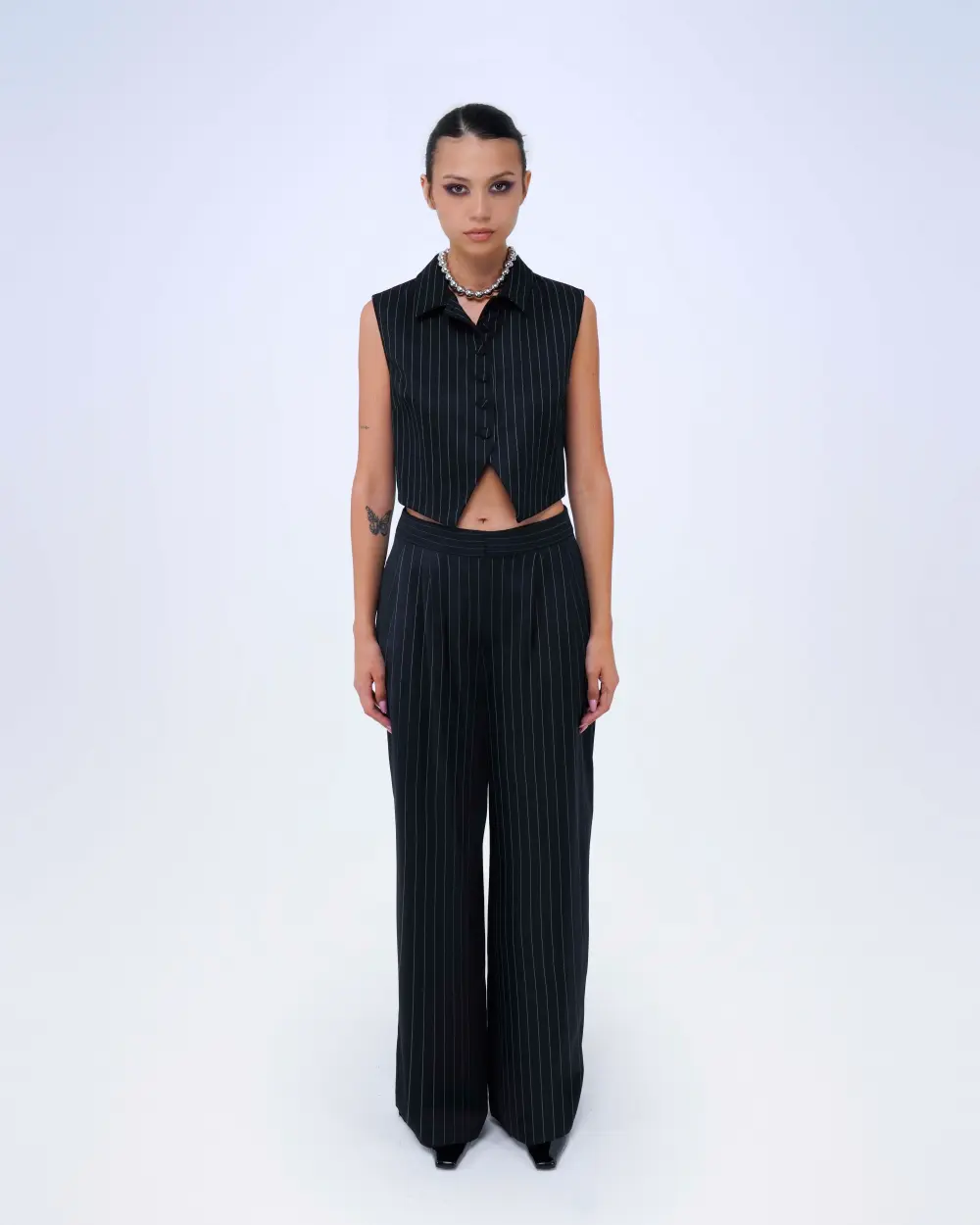 PANTALONE PALAZZO GESSATO