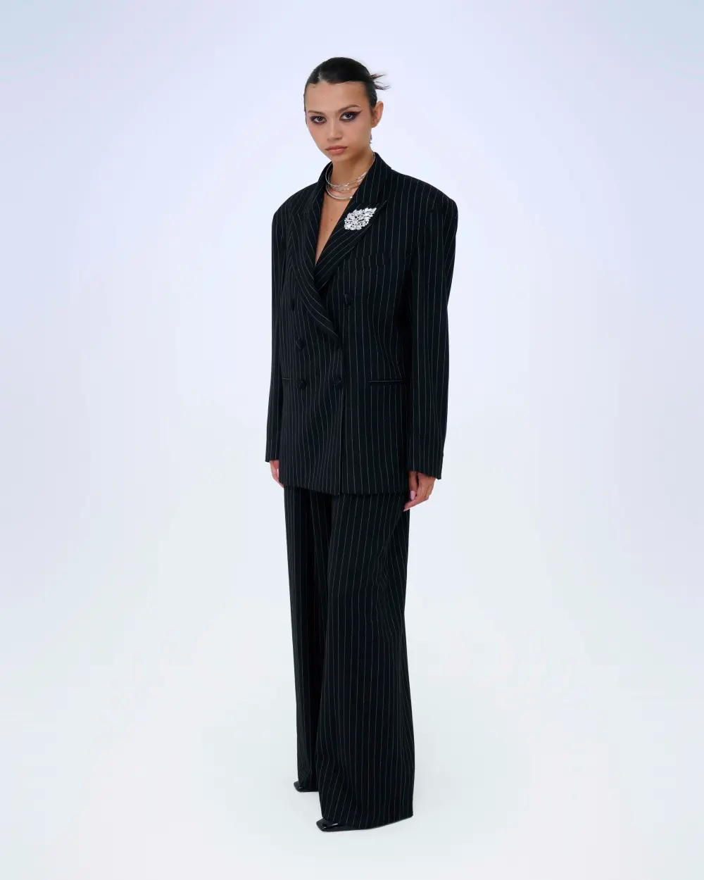 PANTALONE PALAZZO GESSATO