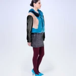PELLICCIA REX CON MANICHE IN VERA PELLE