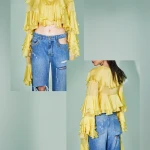BLUSA CON VOLANT