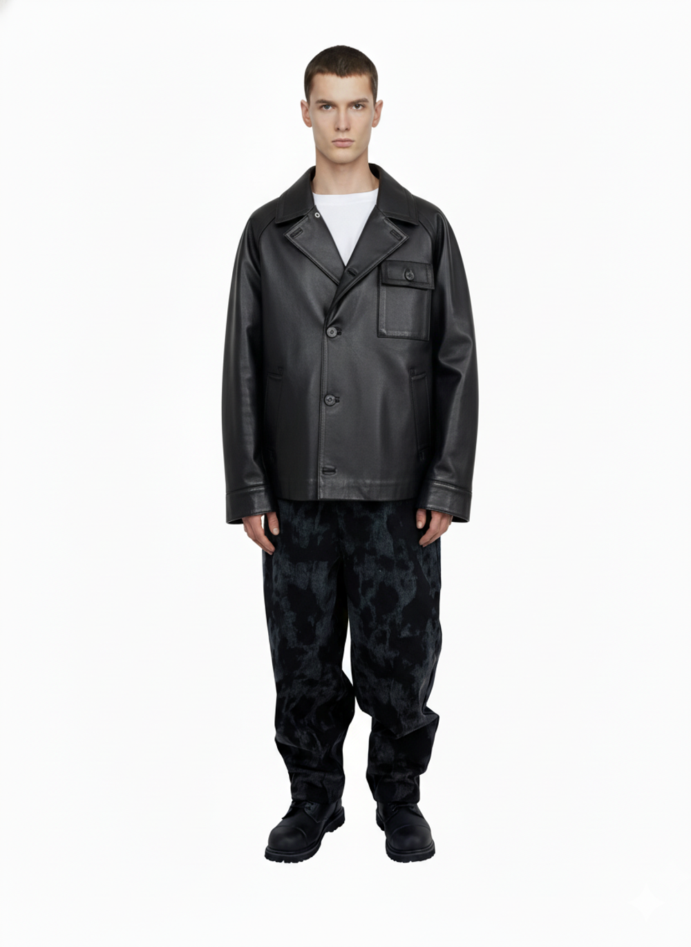 CHIODO PRINTING IN VERA PELLE