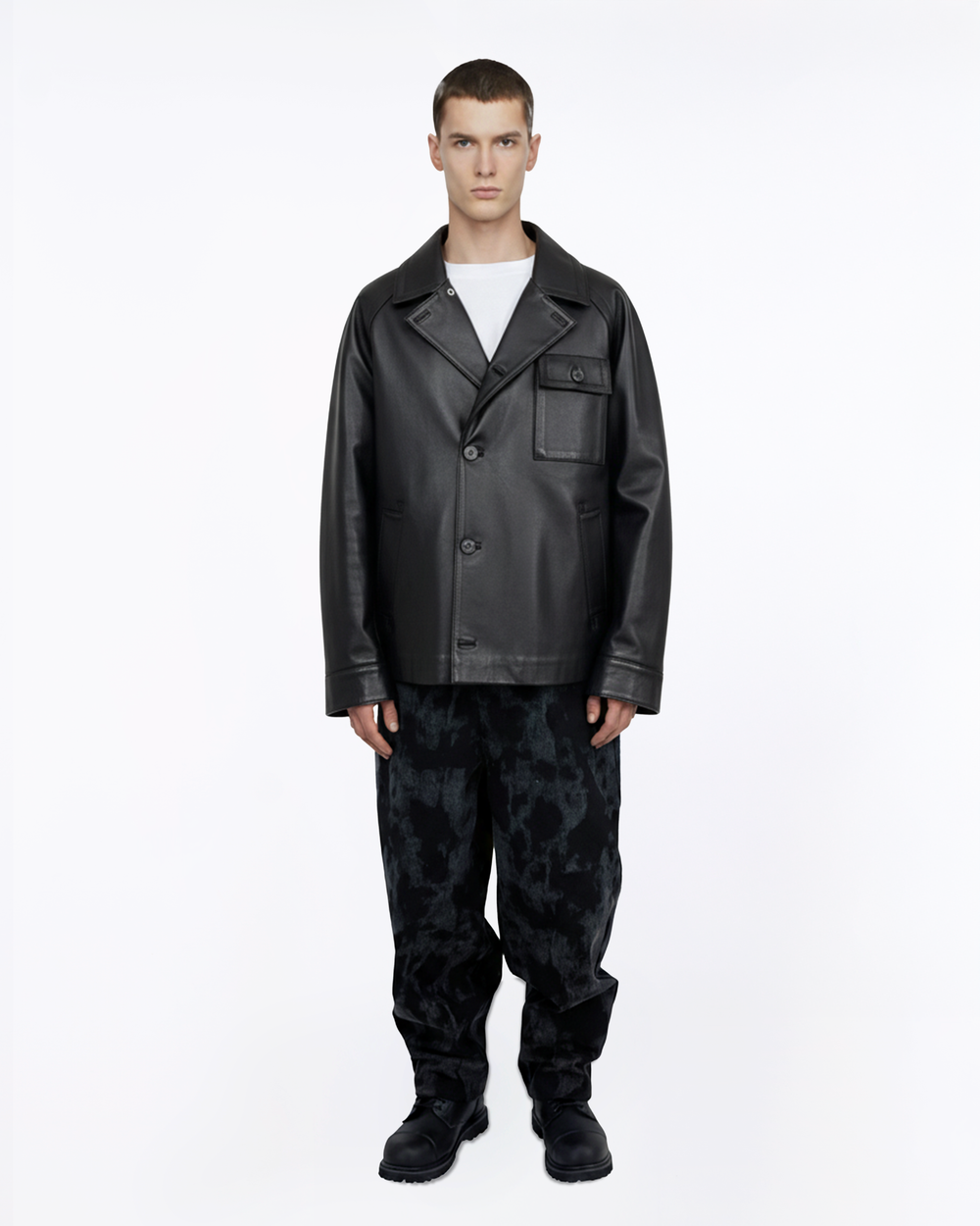 CHIODO PRINTING IN VERA PELLE