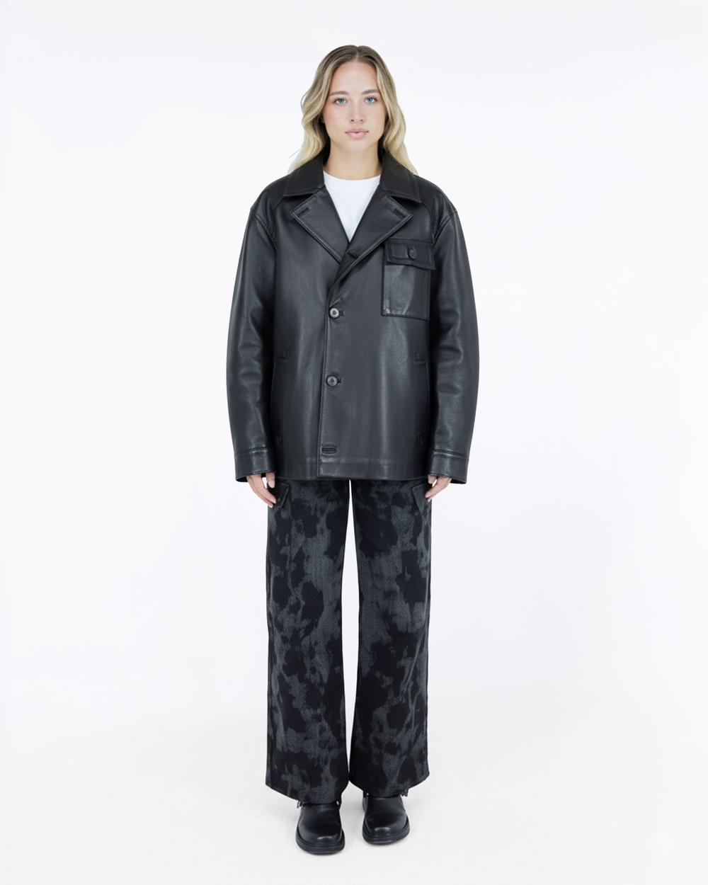 CHIODO PRINTING IN VERA PELLE