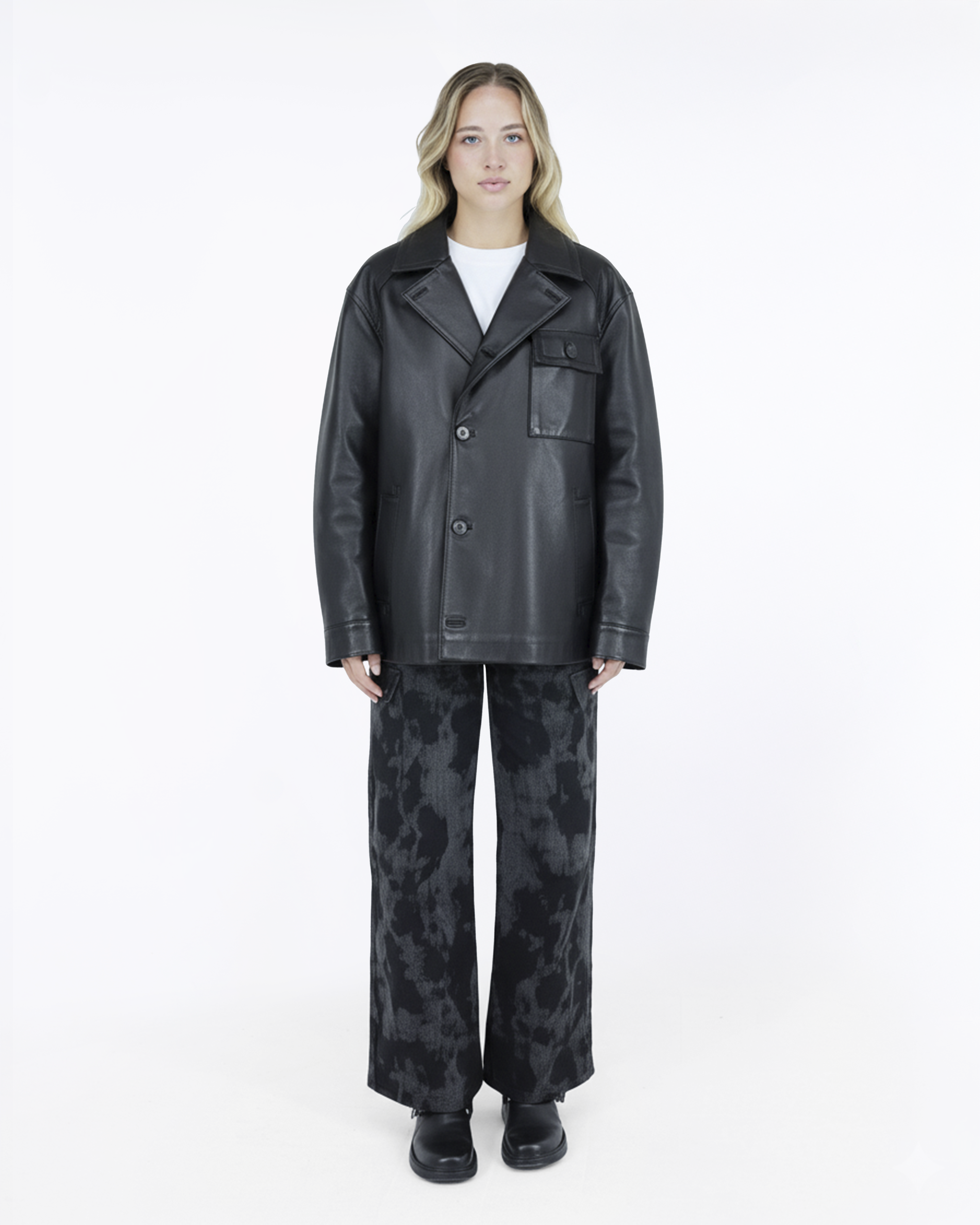 CHIODO PRINTING IN VERA PELLE