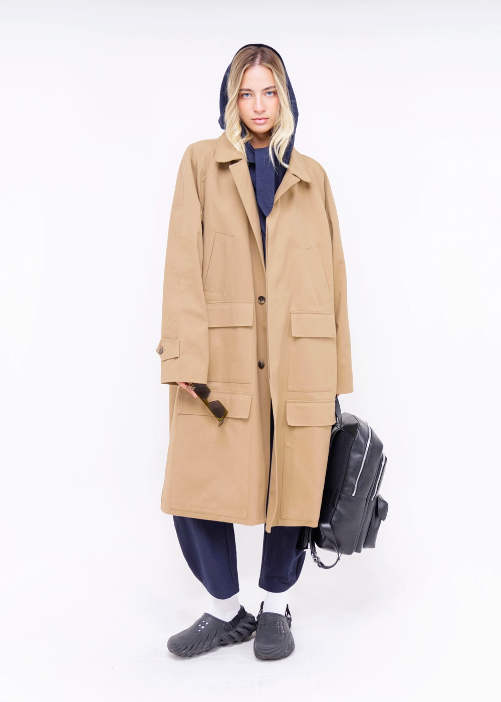 Multi-Pocket Trench Coat