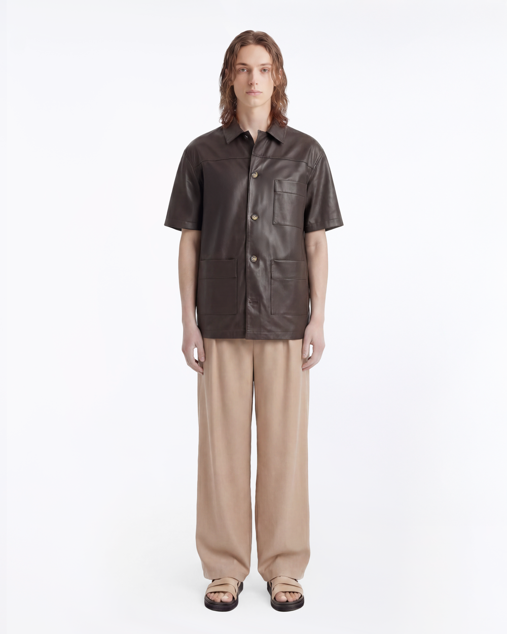 GIACCA CAMICIA IN VERA PELLE