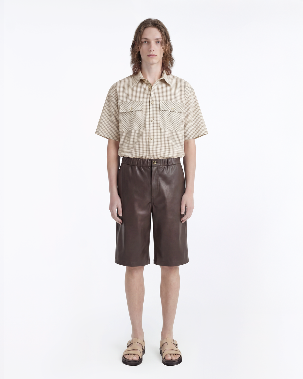 BERMUDA IN VERA PELLE