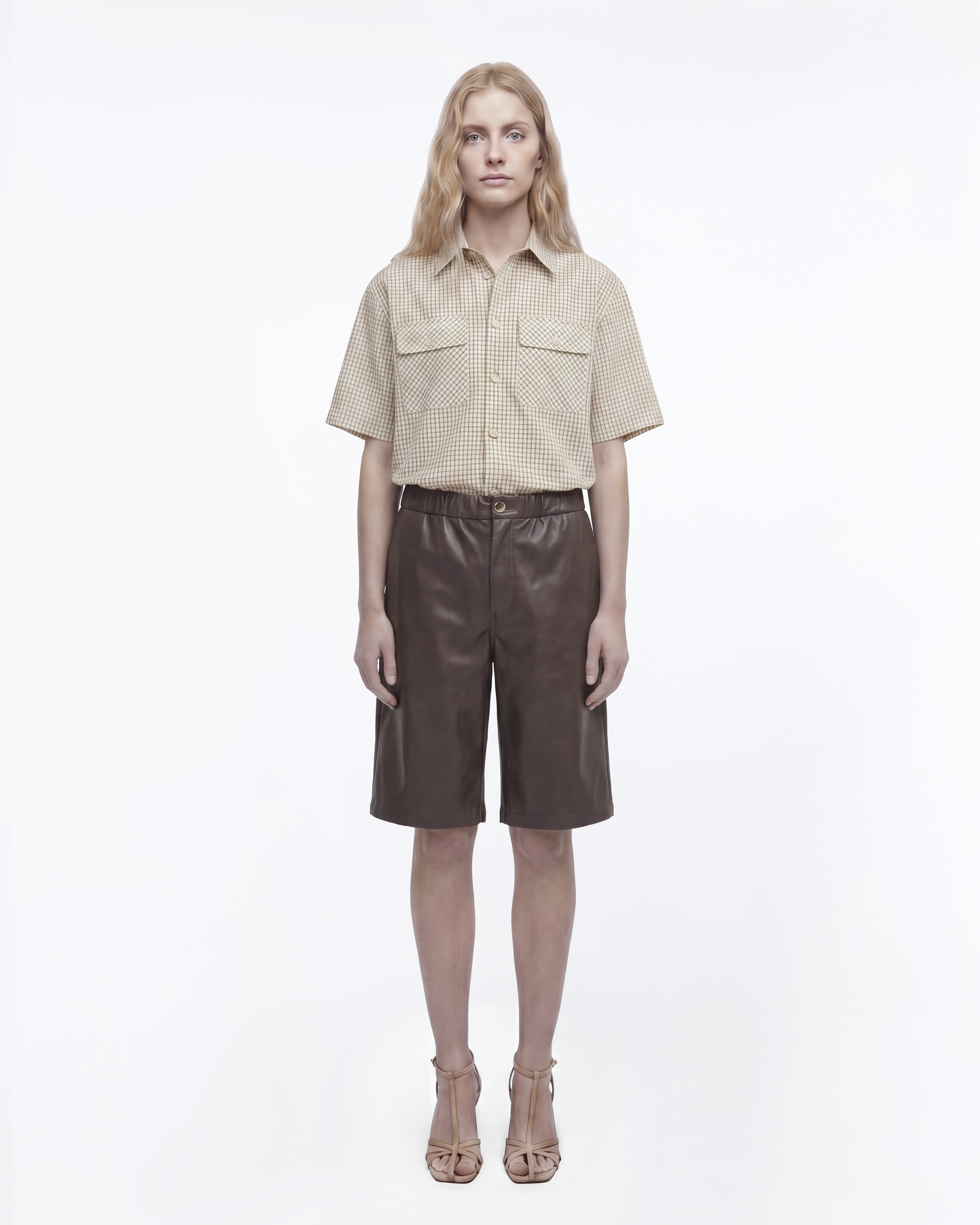 BERMUDA IN VERA PELLE
