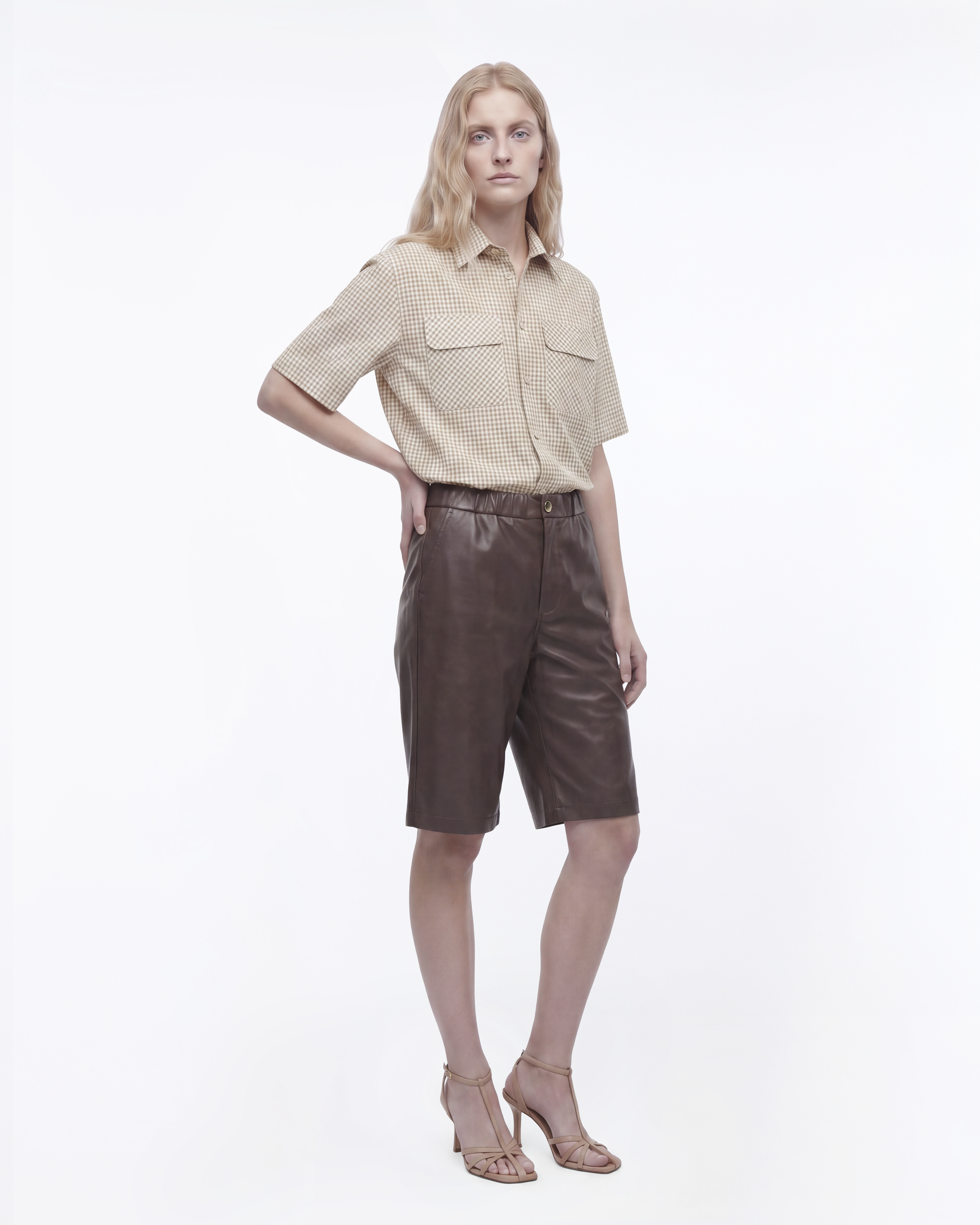 BERMUDA IN VERA PELLE