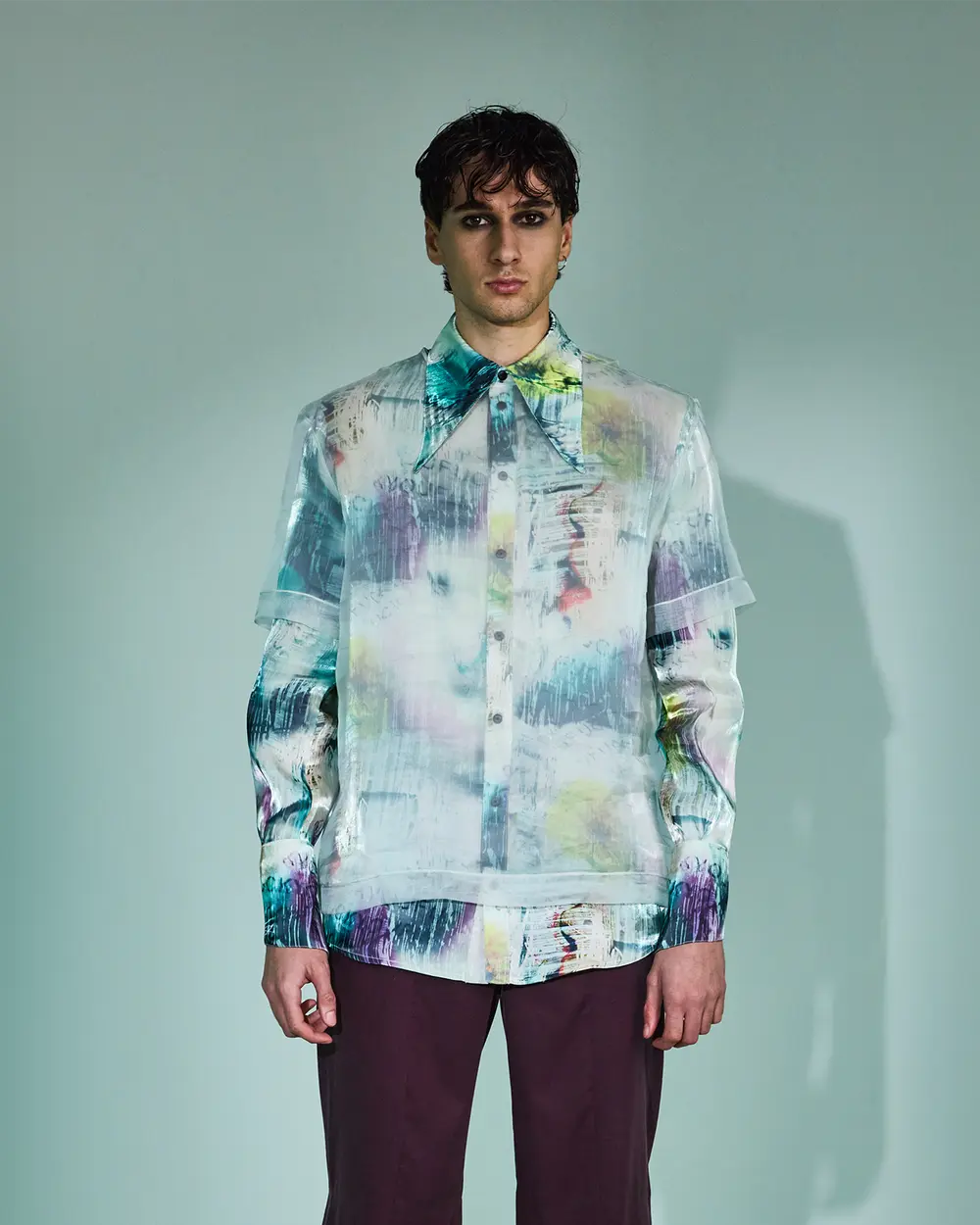 CAMICIA CON POLSI SVASATI