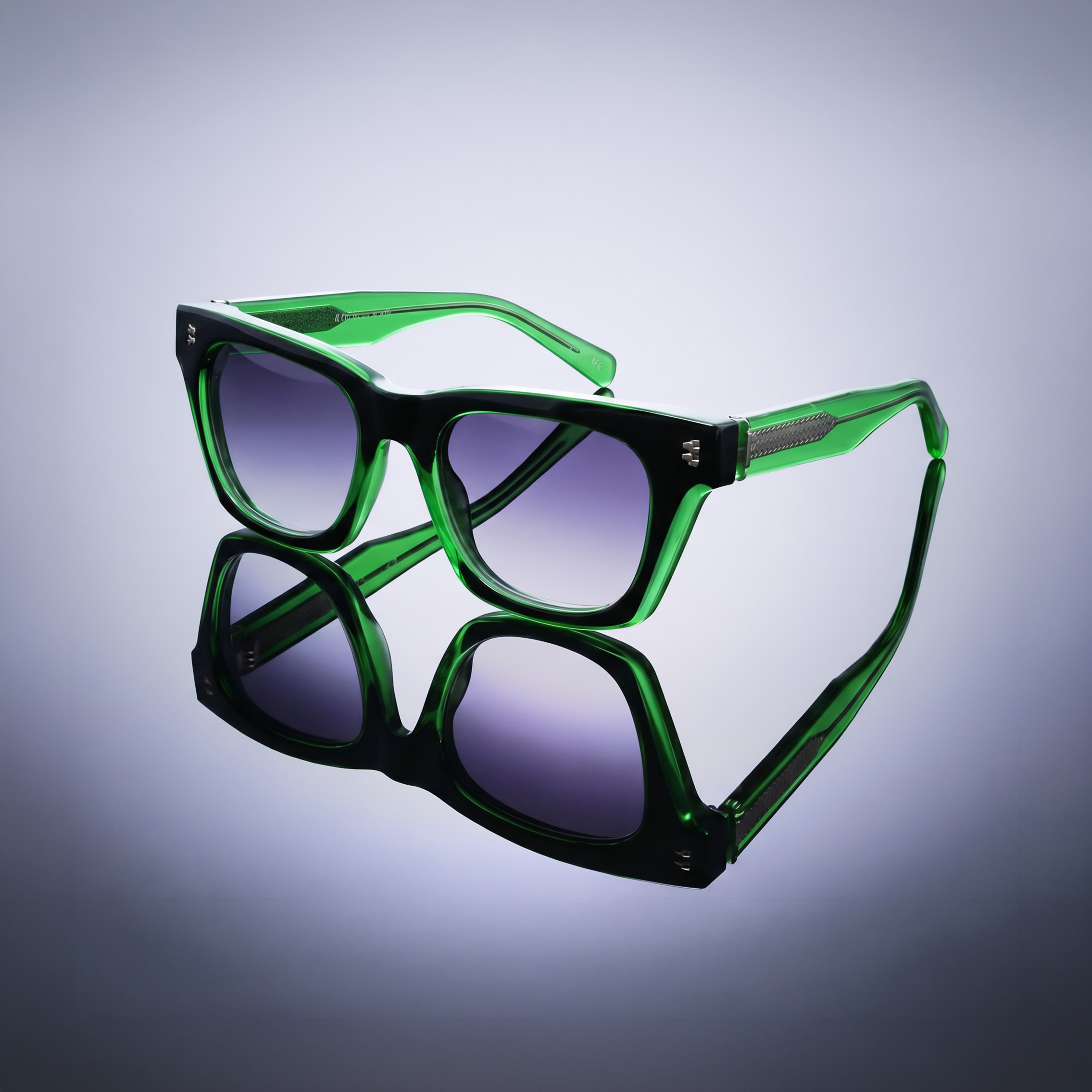 DIVISION - occhiali bicolore verde nero Psicopatici Italia